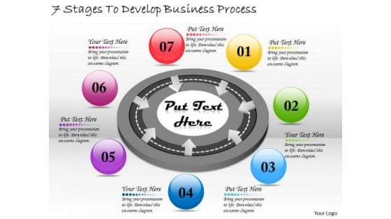 Timeline PowerPoint Template 7 Stages To Develop Business Process