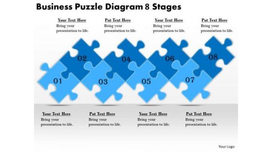 Timeline PowerPoint Template Business Puzzle Diagram 8 Stages