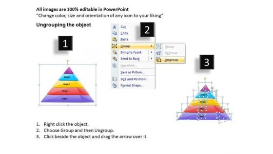 Timeline PowerPoint Template Marketing Pyramid Process 5 Stages