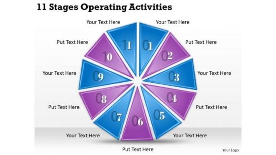 Timeline Ppt Template 11 Stages Operating Activities