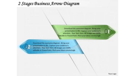 Timeline Ppt Template 2 Stages Business Arrow Diagram