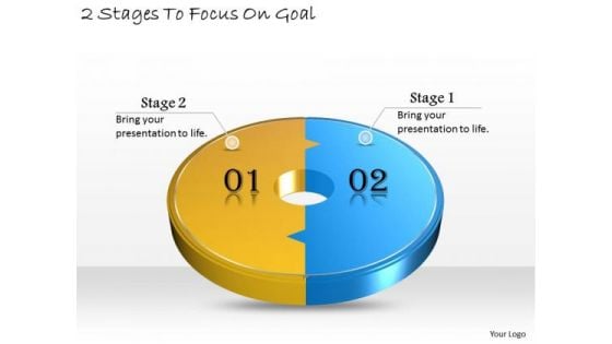 Timeline Ppt Template 2 Stages To Focus On Goal