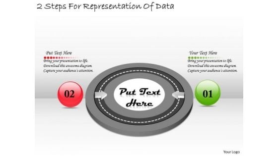 Timeline Ppt Template 2 Steps For Representation Of Data