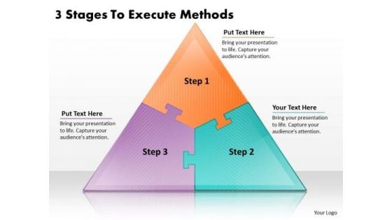 Timeline Ppt Template 3 Stages To Execute Methods