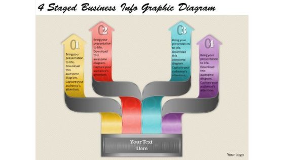 Timeline Ppt Template 4 Staged Business Infographic Diagram
