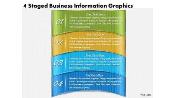 Timeline Ppt Template 4 Staged Business Information Graphics