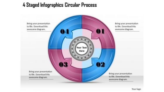 Timeline Ppt Template 4 Staged Infographics Circular Process