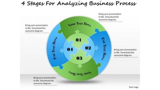 Timeline Ppt Template 4 Stages For Analyzing Business Process