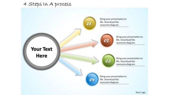 Timeline Ppt Template 4 Steps In A Process