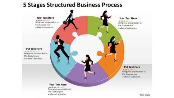 Timeline Ppt Template 5 Stages Structured Business Process