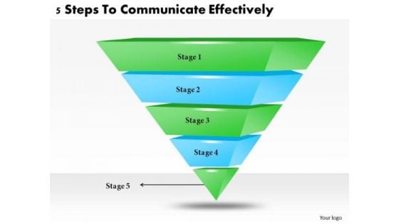 Timeline Ppt Template 5 Steps To Communicate Effectively