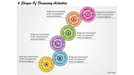 Timeline Ppt Template 6 Stages Of Financing Activities