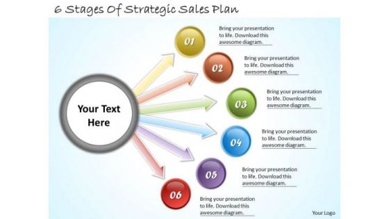 Timeline Ppt Template 6 Stages Of Strategic Sales Plan