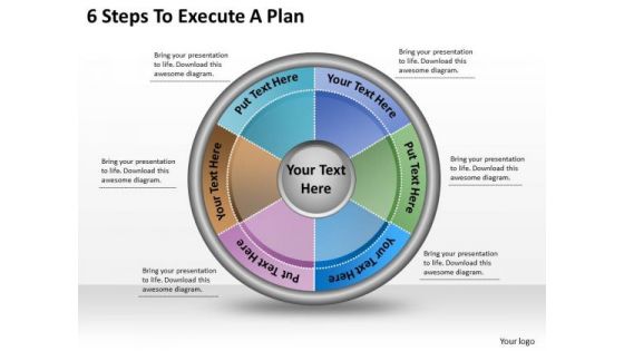 Timeline Ppt Template 6 Steps To Execute A Plan