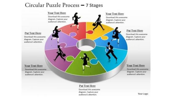 Timeline Ppt Template 7 Staged Business Circle Diagram