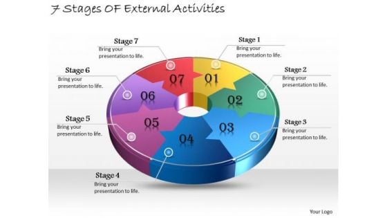 Timeline Ppt Template 7 Stages Of External Activities