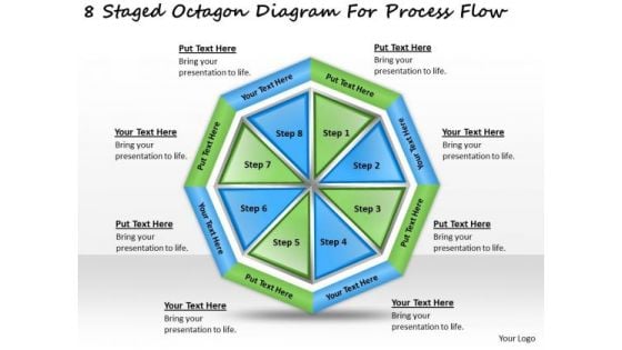 Timeline Ppt Template 8 Staged Octagon Diagram For Process Flow