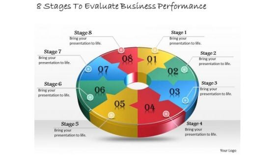 Timeline Ppt Template 8 Stages To Evaluate Business Performance