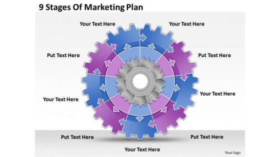 Timeline Ppt Template 9 Stages Of Marketing Plan