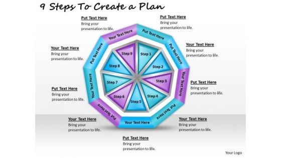 Timeline Ppt Template 9 Steps To Create A Plan