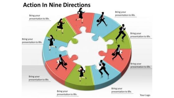 Timeline Ppt Template Action In Nine Directions Timeline Ppt Template Action In Nine Directions