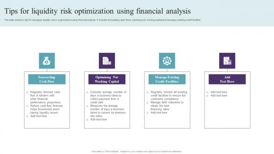 Tips For Liquidity Risk Optimization Using Financial Analysis Formats Pdf