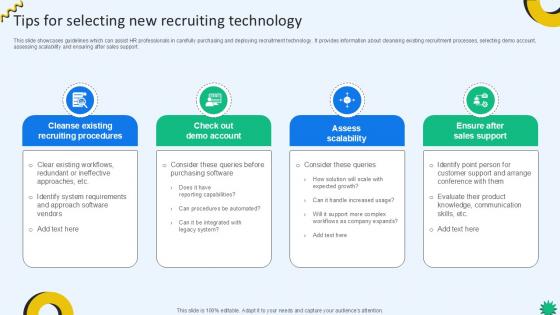Tips For Selecting New Recruiting Cloud Recruiting Technologies PPT Slide Tips For Selecting New Recruiting Cloud Recruiting Technologies PPT Slide