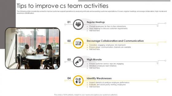 Tips To Improve Cs Team Activities Ideas Pdf