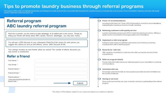 Tips To Promote Laundry Business Marketing Plan For Laundry Start Up Mockup Pdf