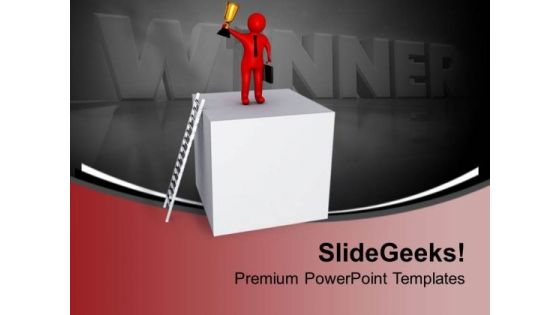 To Be A Winner Go Closer To Hardwork PowerPoint Templates Ppt Backgrounds For Slides 0713