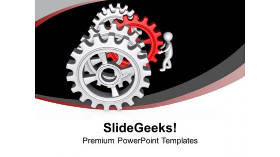 To Start Process Put Right Gear PowerPoint Templates Ppt Backgrounds For Slides 0713