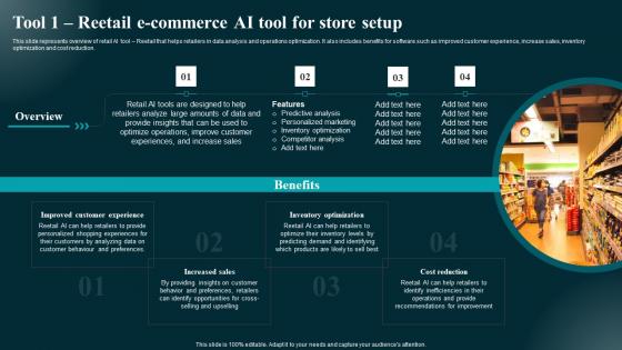 Tool 1 Reetail E Commerce AI Tool For Store Setup Applications And Impact Template Pdf