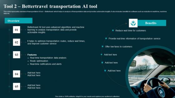 Tool 2 Bettertravel Transportation AI Tool Applications And Impact Inspiration Pdf