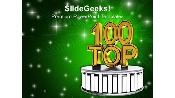 Top 100 Words Over Green Shiny Background PowerPoint Templates Ppt Backgrounds For Slides 0213