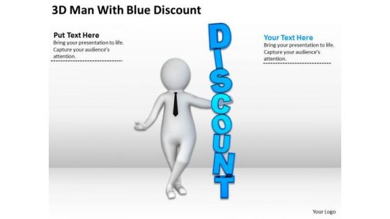 Top Business People 3d Man With Blue Discount PowerPoint Templates