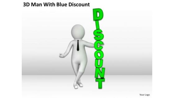 Top Business People 3d Man With Blue Discount PowerPoint Templates