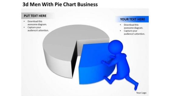 Top Business People 3d Man With Pie Chart New PowerPoint Presentation Templates