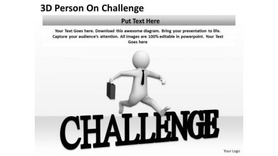 Top Business People 3d Person Challenge PowerPoint Templates