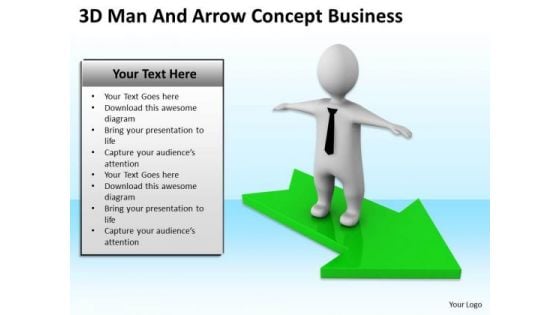 Top Business People Man And Arrow Concept PowerPoint Templates Download Slides