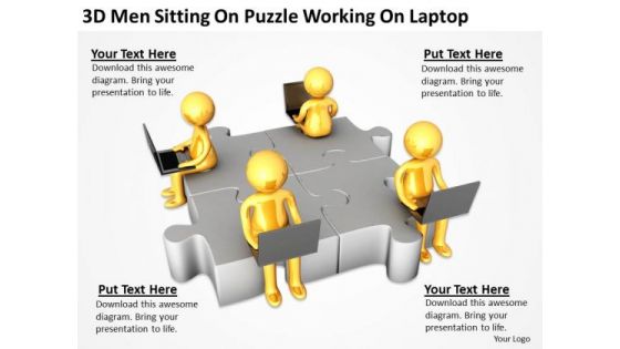 Top Business People On Puzzle Working Laptop PowerPoint Templates Ppt Backgrounds For Slides