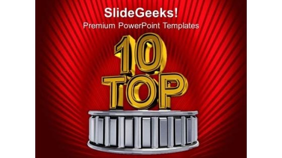 Top Ten Business Award Winners PowerPoint Templates Ppt Backgrounds For Slides 0313