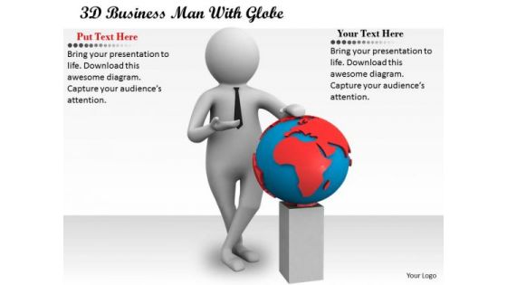 Total Marketing Concepts 3d Business Man With Globe Characters