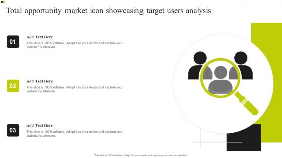 Total Opportunity Market Icon Showcasing Target Users Analysis Rules Pdf