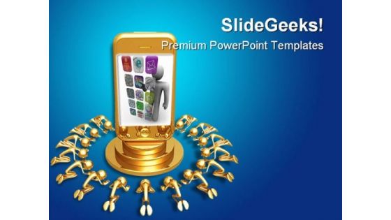 Touch Screen Phone Technology PowerPoint Templates And PowerPoint Backgrounds 0211