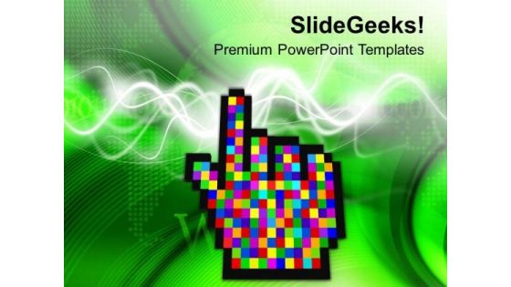 Touch The New World Of Technology PowerPoint Templates Ppt Backgrounds For Slides 0613