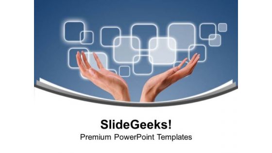 Touch The Technology PowerPoint Templates Ppt Backgrounds For Slides 0413