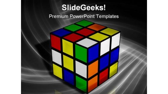 Tough Rubix Cube Metaphor PowerPoint Themes And PowerPoint Slides 0211