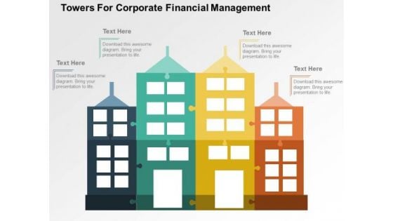 Towers For Corporate Financial Management PowerPoint Template