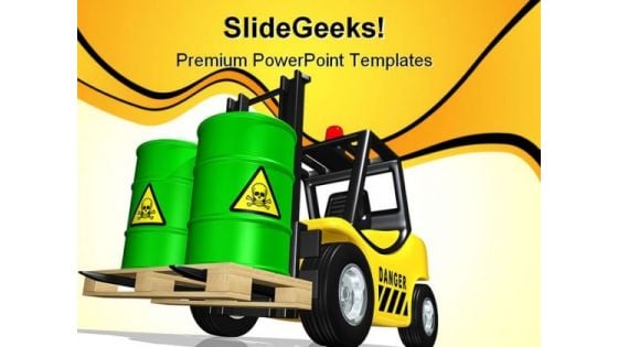 Toxic Waste Truck Transportation PowerPoint Templates And PowerPoint Backgrounds 0411