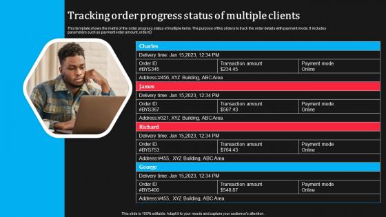 Tracking Order Progress Status Of Multiple Clients Rules Pdf